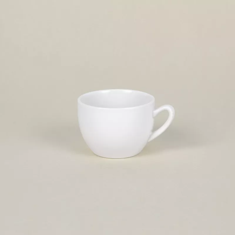 TAZA DESAYUNO EURODRA 250CC MARIA blanca de cerámica con diseño elegante y acabado mate.
