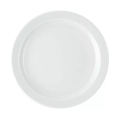 PLATO POSTRE CONTINENTAL 20 CM DK500202 de cerámica blanca con diseño liso y acabado brillante para presentación elegante.