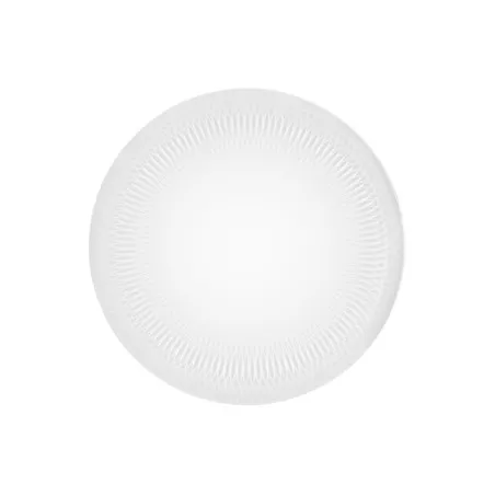 PLATO POSTRE 23 CM. UTOPIA blanco de cerámica con diseño liso y acabado brillante ideal para dulces y postres.