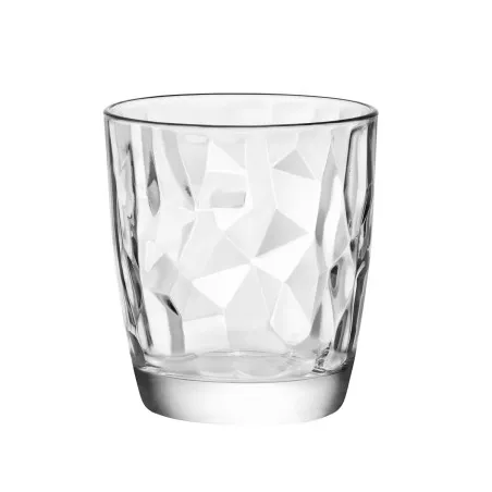 VASO DIAMOND DOF TRANSP. 30 CL. de cristal transparente con diseño facetado y acabado brillante ideal para cocktails.