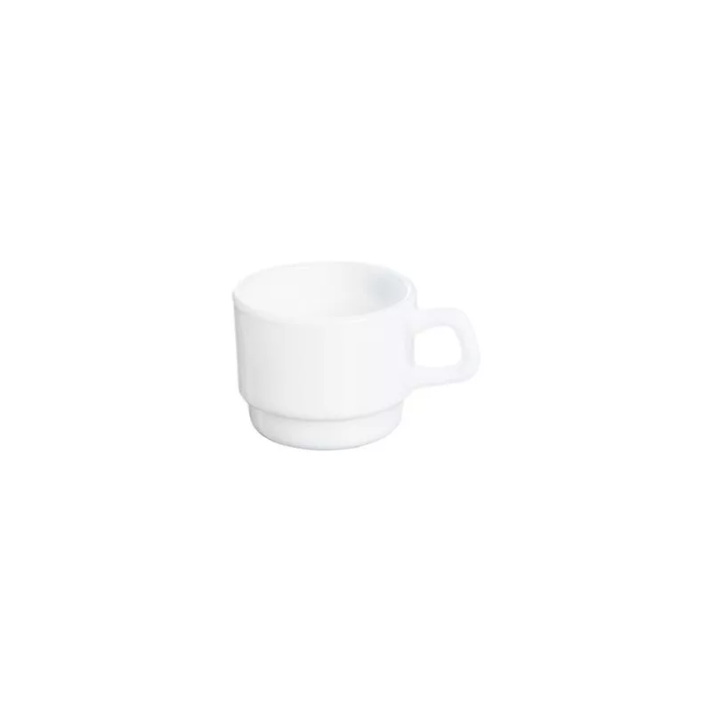 TAZA 13 CAFE RESTAURANT.BLANCO de cerámica, diseño simple, acabado brillante y cómoda asa para servir café.