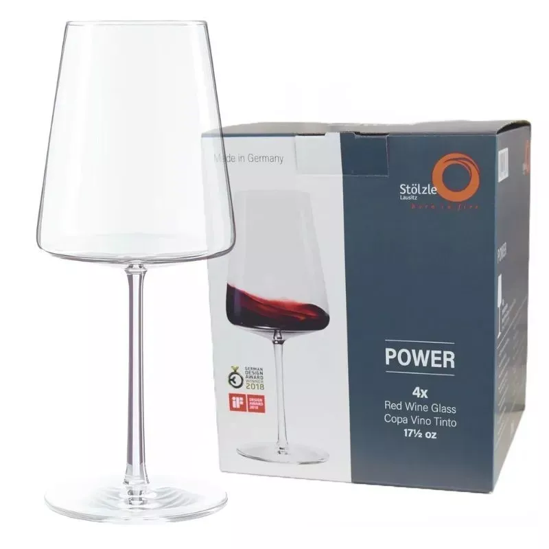 COPA POWER TINTO 52 CL de cristal, diseño elegante, con base resistente y acabado transparente para realzar el color del vino.