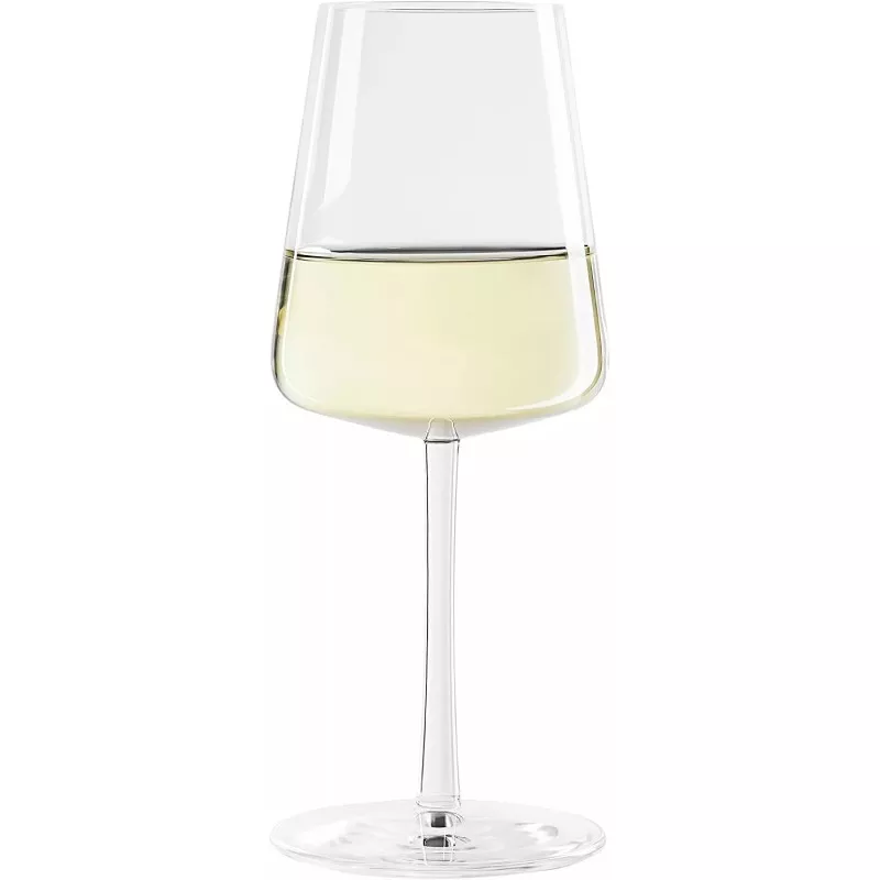 COPA POWER BCO 40 CL transparente de vidrio con diseño moderno y base estable para servir vino blanco.