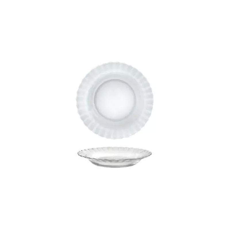 PLATO DURALEX PARIS HONDO T-31-3024AF vidrio transparente con diseño elegante y acabado liso, ideal para servir sopas.