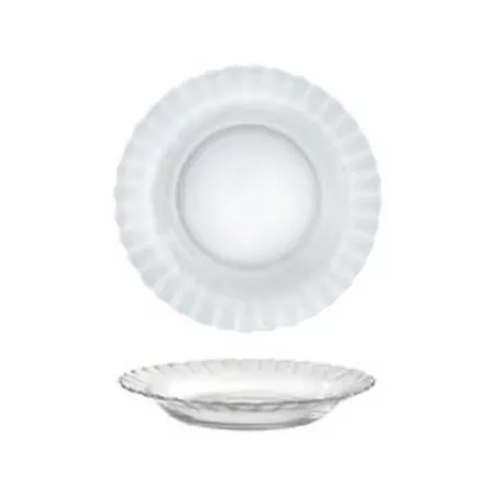 PLATO DURALEX PARIS HONDO T-31-3024AF vidrio transparente con diseño elegante y acabado liso, ideal para servir sopas.