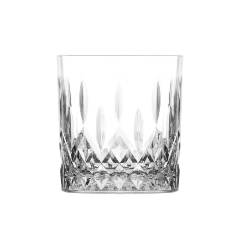 VASO LAV ODIN 330 CC ODN430F 1096933R de cristal transparente con diseño tallado y acabado brillante.