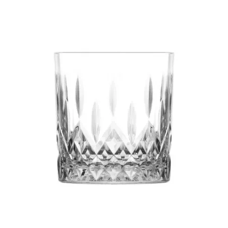 VASO LAV ODIN 330 CC ODN430F 1096933R de cristal transparente con diseño tallado y acabado brillante.