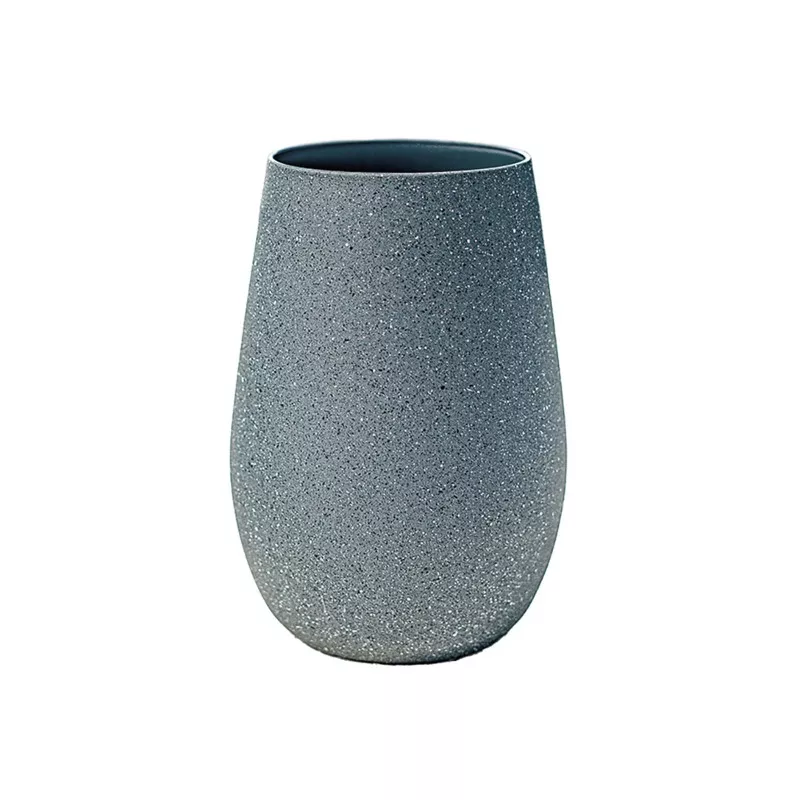 VASO GRIS OSCURO STONES 46,5 CL. de cerámica mate con diseño moderno y acabado texturizado.