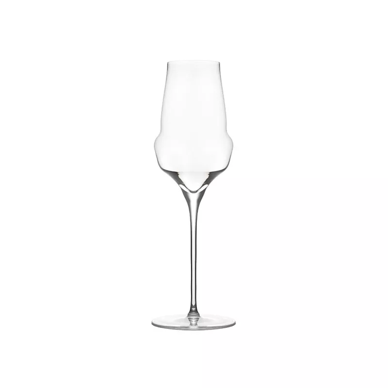 COPA CHAMPANG COCOON 34 CL de vidrio transparente con diseño elegante y base delgada ideal para champán.