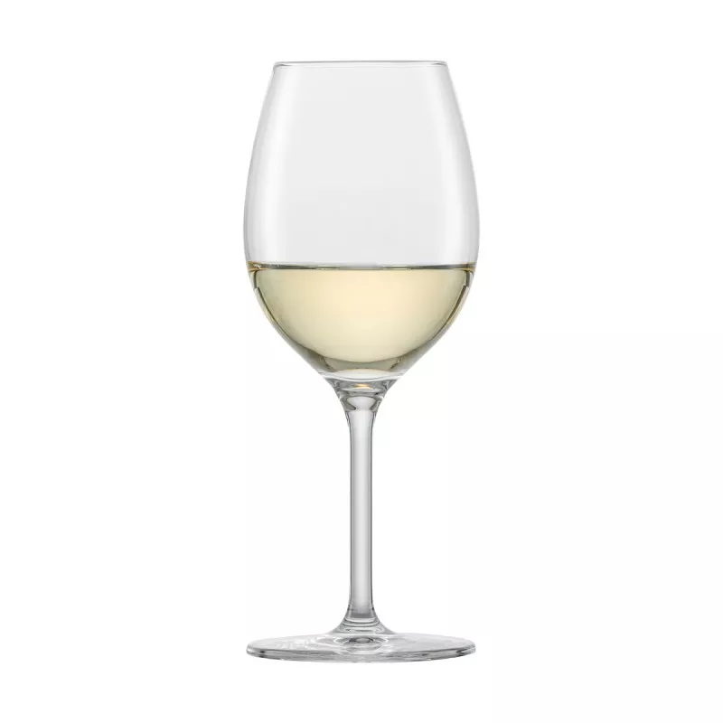 COPA ZWIESEL BANQUET CHARDONNAY 0 de cristal transparente, diseño elegante y base estable, ideal para vinos blancos.