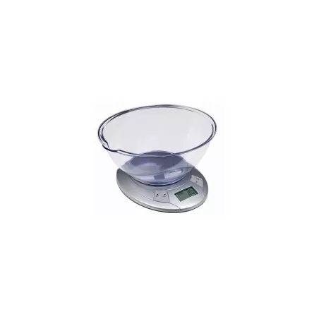 BASCULA COCINA ILSA DIGITAL C/BOL 9755 con bol transparente, diseño moderno y pantalla LCD para fácil lectura.