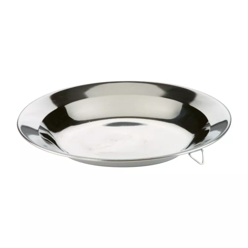 PLATO IBILI CAMPING 24 711224 INOX de acero inoxidable, diseño ligero y duradero, ideal para uso al aire libre.
