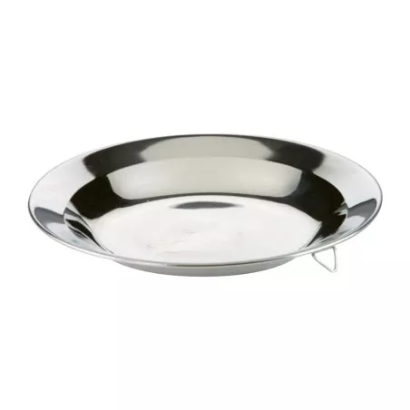 PLATO IBILI CAMPING 24 711224 INOX de acero inoxidable, diseño ligero y duradero, ideal para uso al aire libre.