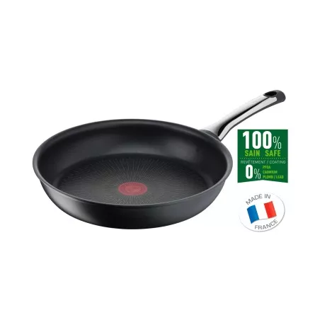 Sartén Tefal Excellence 30 cm de aluminio inducción con revestimiento titanium y diseño antiadherente negro.