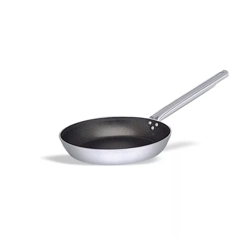 Sartén Pujadas Ergos 20 cm de aluminio profesional con recubrimiento antiadherente y mango ergonómico.