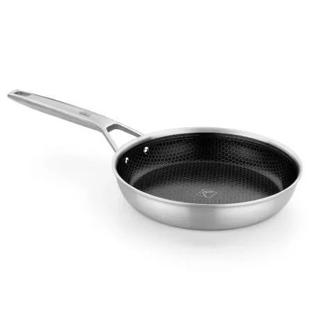 Sartén BRA Hybrid Cell 24 cm de acero inoxidable con diseño antiadherente apto para inducción