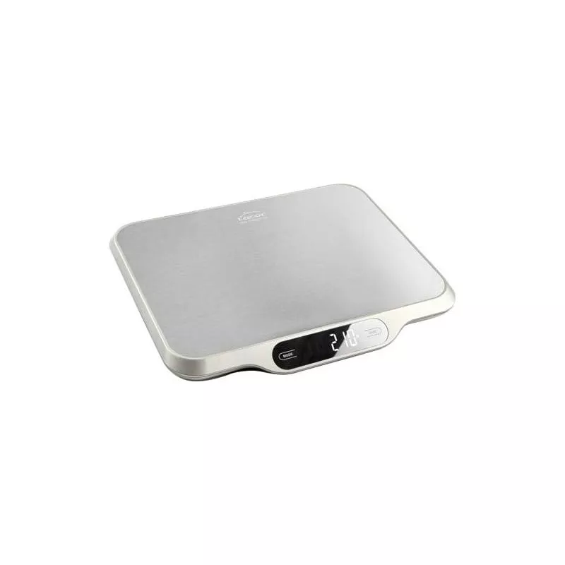 BASCULA COCINA LACOR 61717 15 KG de acero inoxidable con pantalla digital y diseño moderno para pesaje preciso.