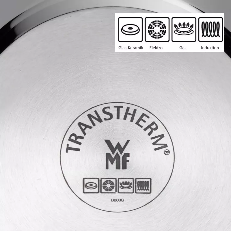 Sartén WMF Durado 20 cm inox cerámico para inducción con diseño duradero y superficie antiadherente