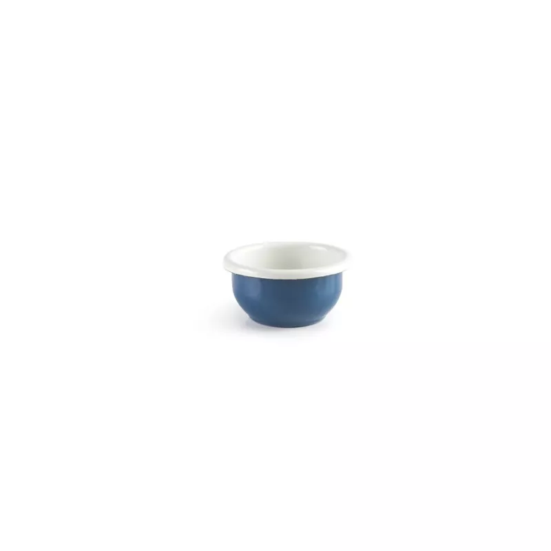 CUENCO SALAS 12 CM. PETROL 941601 de cerámica azul con borde blanco, diseño moderno y acabado brillante.