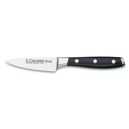 CUCHILLO TOLEDO VERDURA 9 CM 01530 de acero inoxidable con mango negro ergonómico y diseño compacto ideal para pelar verduras