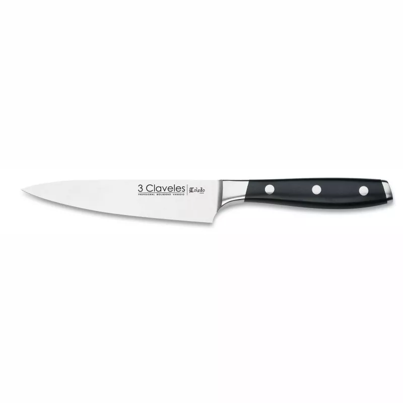 CUCHILLO TOLEDO COCINERO 13 CM 01531 acero inoxidable con mango negro ergonómico y diseño elegante