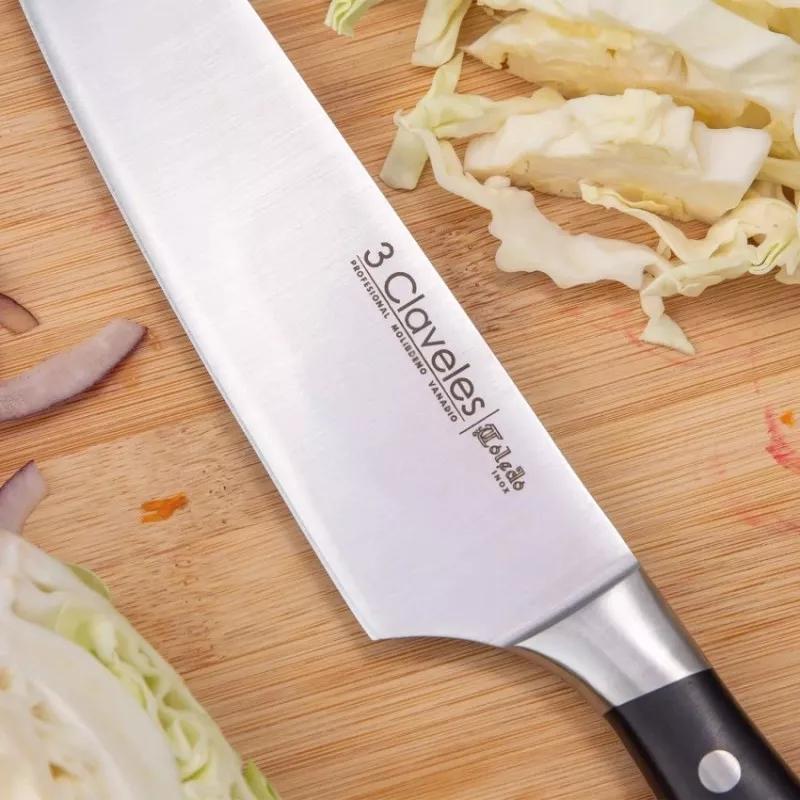 CUCHILLO TOLEDO COCINERO 25 CM 01534 de acero inoxidable con mango ergonómico y acabado pulido brillante