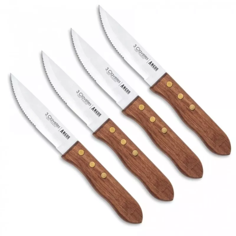 Cuchillo Toledo jamonero 25 cm 01538 de acero inoxidable con mango de madera y diseño elegante.