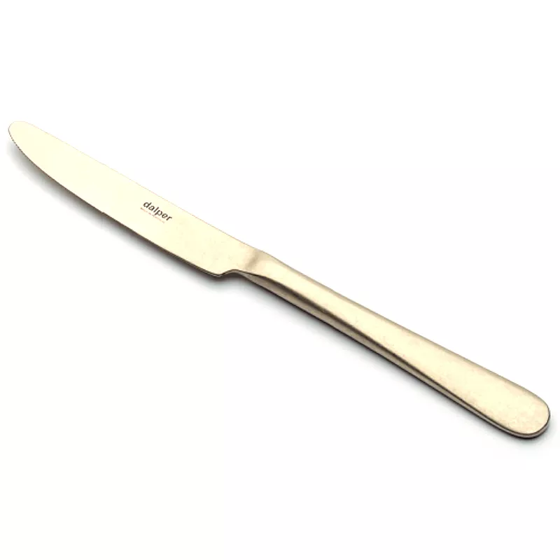 CUCHILLO MESA AURORA CHAMPAN NACAR acabado en champán, diseño elegante y material de calidad en color nácar.