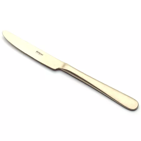 CUCHILLO MESA AURORA CHAMPAN NACAR acabado en champán, diseño elegante y material de calidad en color nácar.