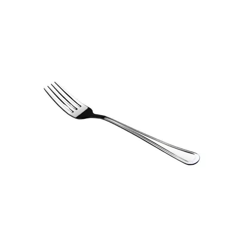 Tenedor mesa Vier Valencia Inox 1V10 de acero inoxidable brillante con diseño elegante y acabado pulido.