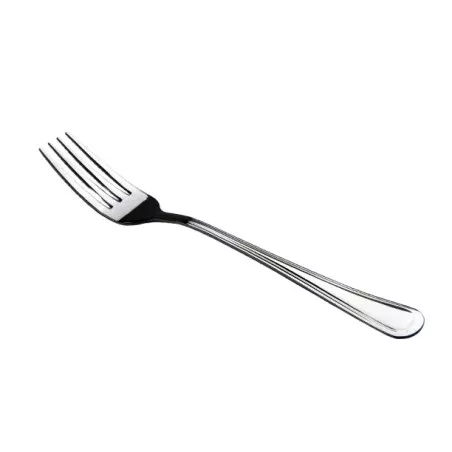 Tenedor mesa Vier Valencia Inox 1V10 de acero inoxidable brillante con diseño elegante y acabado pulido.
