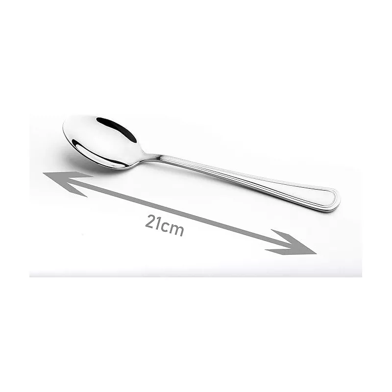 Cuchara mesa Vier Valencia Inox 2V10 de acero inoxidable con acabado brillante y diseño elegante de 21 cm