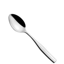 Cucharita de postre Jay grafito de acero inoxidable con acabado pulido y diseño elegante, ideal para servir.