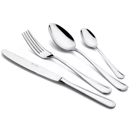 Cuchara mesa Sirio Pinti de acero inoxidable brillante, diseño elegante y acabado pulido, ideal para uso diario.