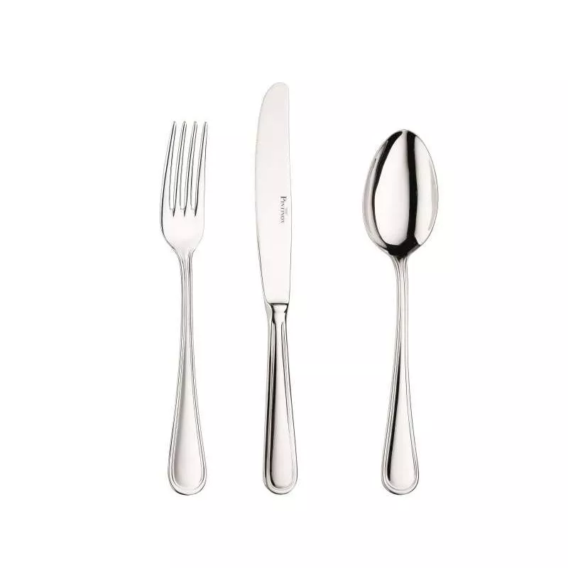 Cuchara mesa Sirio Pinti de acero inoxidable, diseño elegante y acabado pulido, ideal para mesa formal.