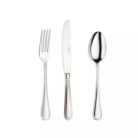 Tenedor mesa Sirio Pinti de acero inoxidable pulido con diseño clásico y acabado brillante.