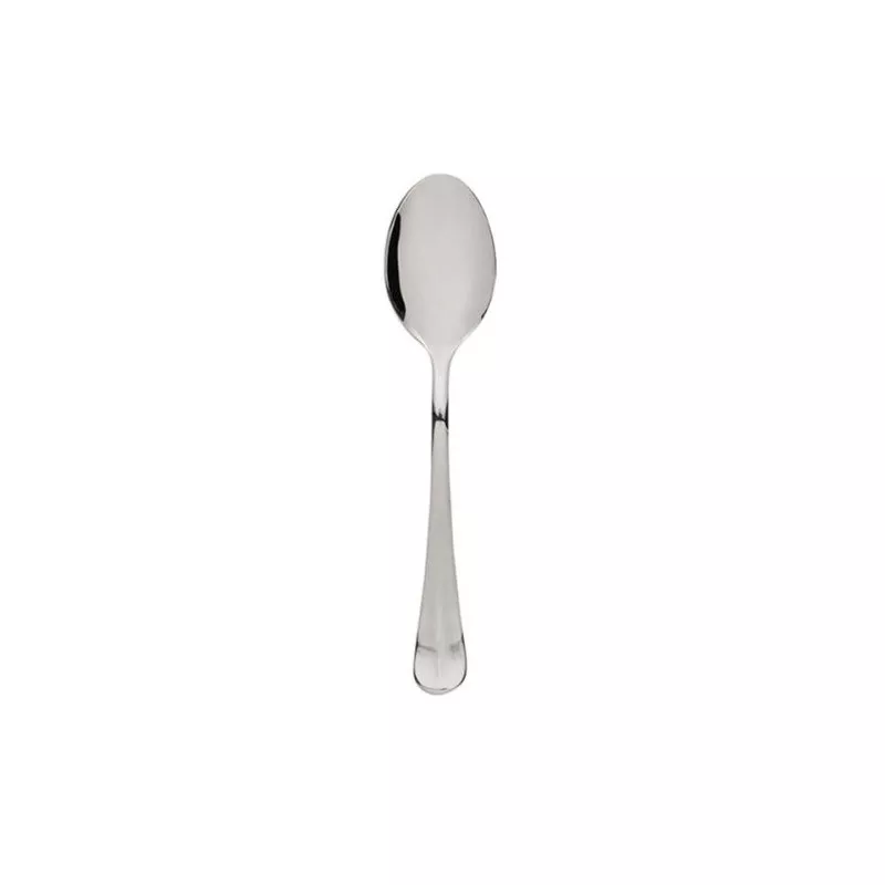 Cuchara postre Roma Pinti de acero inoxidable brillante con diseño elegante y acabado pulido.