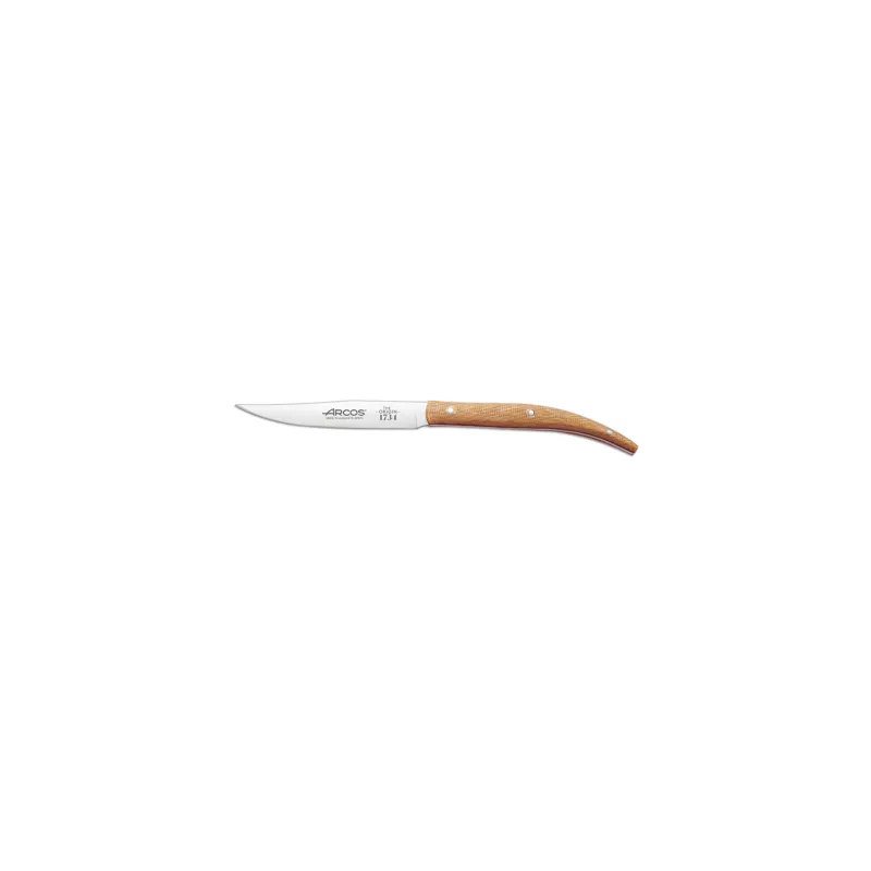CUCHILLO CHULETERO ARCOS 373728 de acero inoxidable con mango de madera y diseño ergonómico para un uso cómodo
