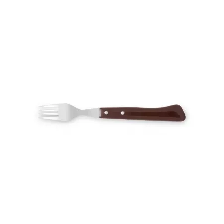 Tenedor 371600 ARCOS M/MAD de acero inoxidable con mango marrón ergonómico y acabado pulido brillante