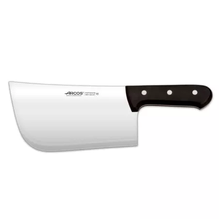 MACHETA MEDIA LUNA 22 CM. RFª 287800 ARCOS con hoja de acero inoxidable y mango de madera negra ergonómico.