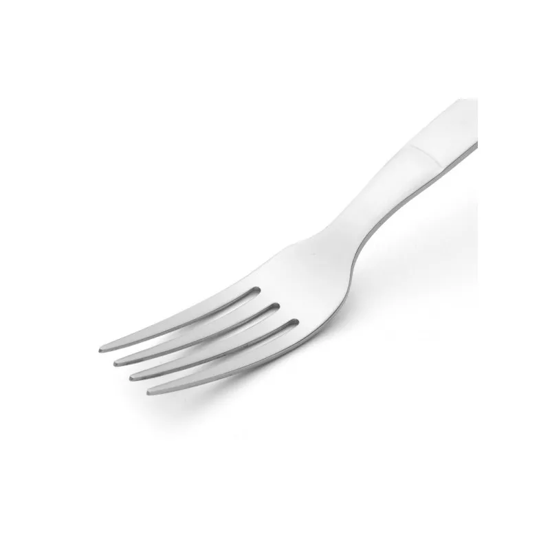 Tenedor 702100 Arcoss de acero inoxidable con diseño ergonómico y acabado pulido brillante.