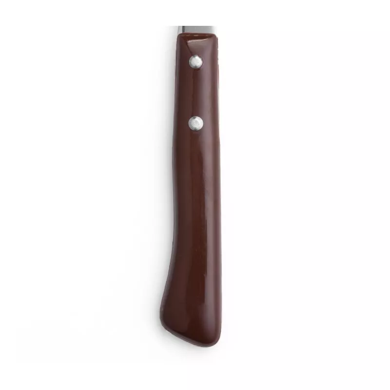 Tenedor 804100 ARCOS de acero inoxidable con mango de madera color marrón y diseño ergonómico.