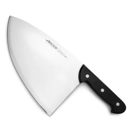 MACHETA REFª 287300 (HADMELA) ARCOS de acero inoxidable con mango negro ergonómico y diseño robusto.