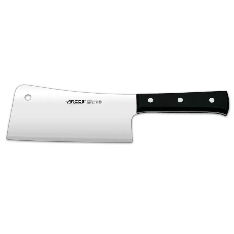MACHETA REFª 288300 PLASTICO ARCOS con hoja de acero inoxidable y mango de plástico negro ergonómico