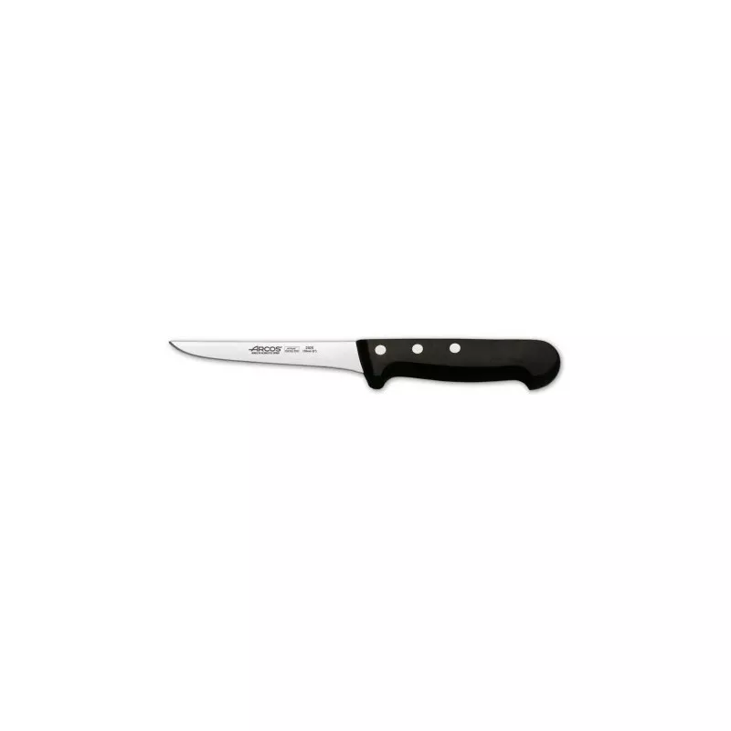 Cuchillo RFª 282504 ARCOS de acero inoxidable con mango negro antideslizante y diseño ergonómico para un corte preciso