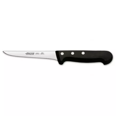 Cuchillo RFª 282504 ARCOS de acero inoxidable con mango negro antideslizante y diseño ergonómico para un corte preciso