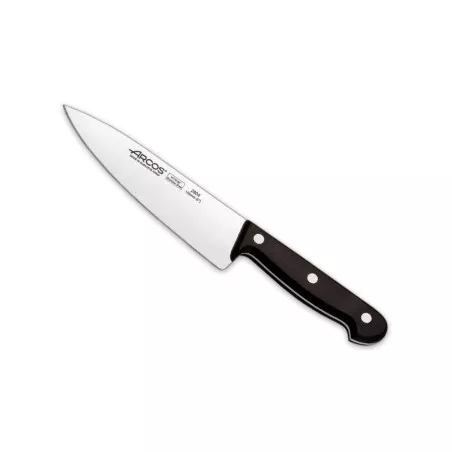 CUCHILLO RFª 280404 ARCOS de acero inoxidable con mango ergonómico y acabado pulido, ideal para cocina profesional.