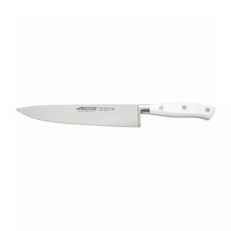 Cuchillo RFª 233624 ARCOS de acero inoxidable con mango blanco y diseño ergonómico para uso profesional