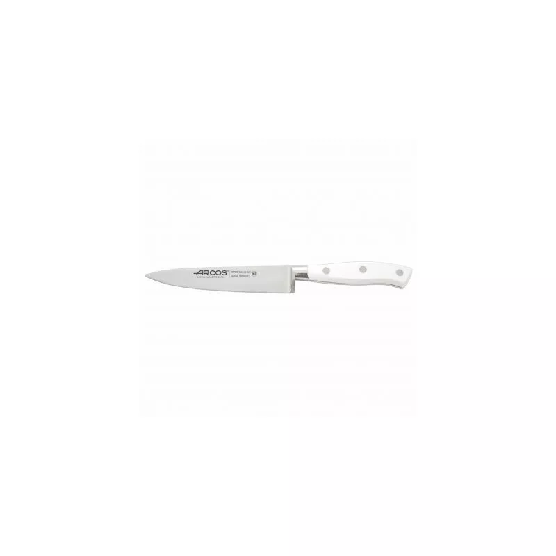Cuchillo RFª 233424 ARCOS de acero inoxidable con mango blanco y diseño elegante para cocina profesional