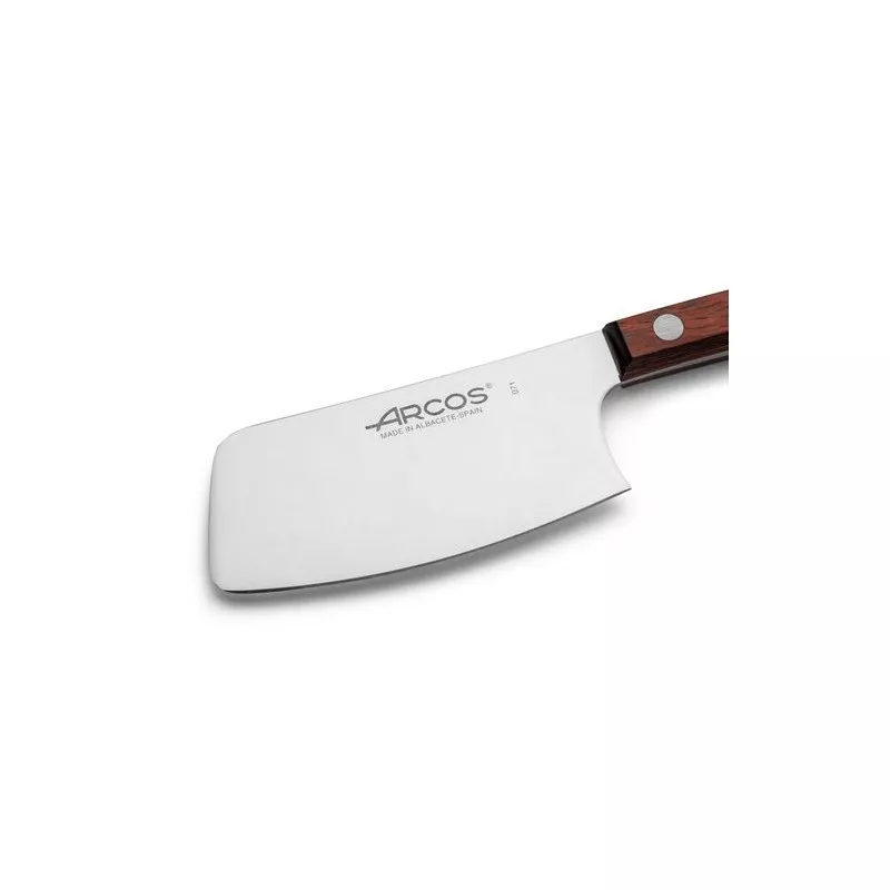 Cuchillo chuletero Arcos 374610 de acero inoxidable con mango de madera y diseño ergonómico para un corte preciso.